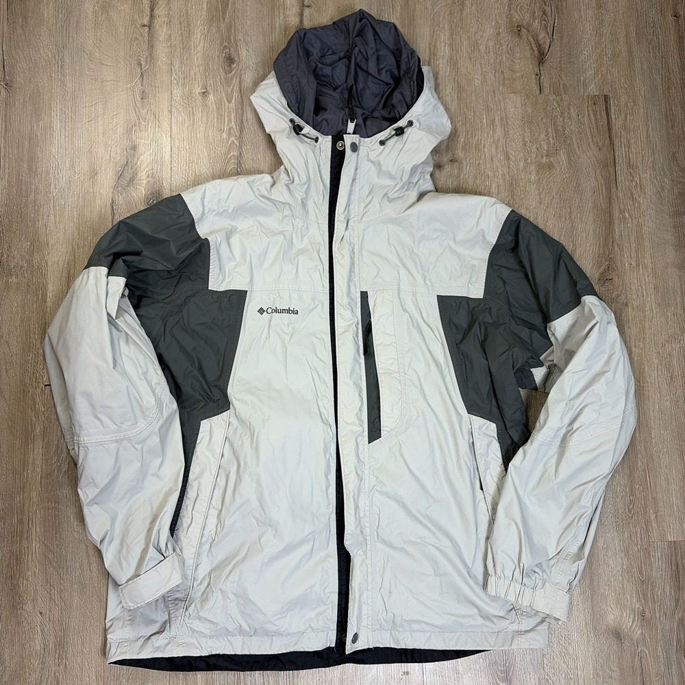 Columbia Men's Watertight II Rain Jacket Gray Mens Large Waterproof Hooded